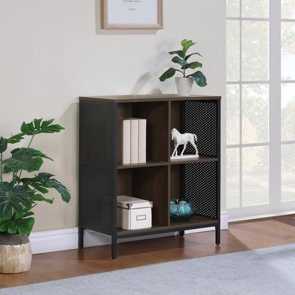 Start2Finish Ace 4 Cube Storage Bookcase in natural wood finish, showcasing open cubby compartments for versatile organization