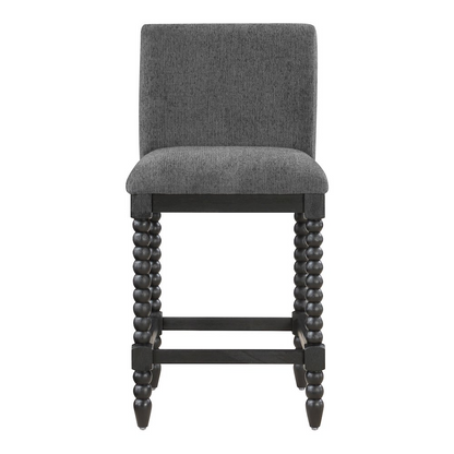 Start2Finish Eliza 26-inch spindle counter stool with wooden legs and spindle backrest, suitable for kitchen or bar seating.