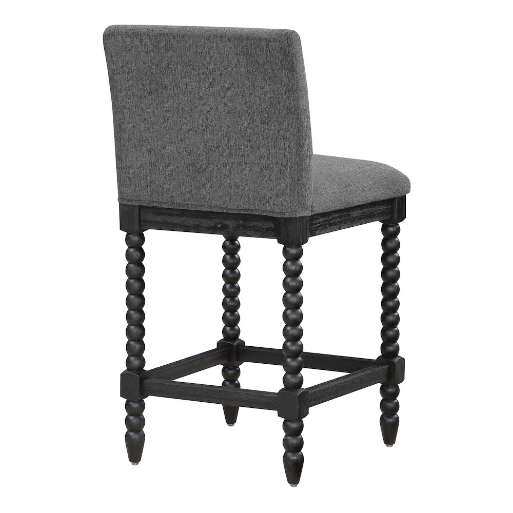 Start2Finish Eliza 26-inch spindle counter stool with wooden seat and turned spindle legs, showcasing classic furniture design.