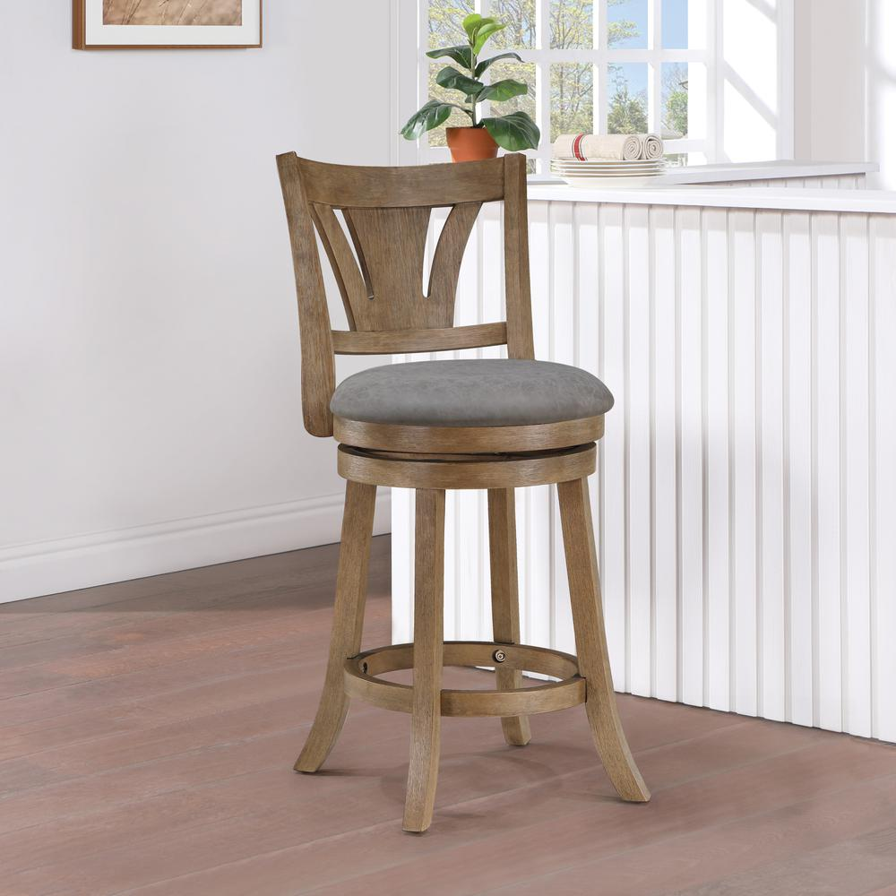 Start2Finish Miller counter stool with wooden legs and a cushioned seat, ideal for kitchen or bar area.