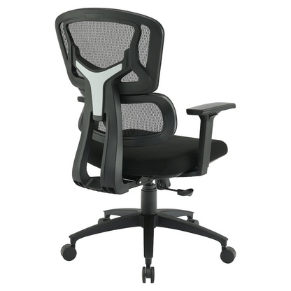 Start2Finish mesh back manager’s chair with adjustable headrest and ergonomic design, featuring a breathable mesh back and cushioned seat.