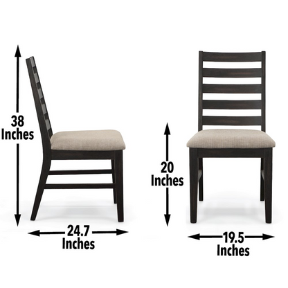 Start2Finish Harington Side Chair Set of Two, modern wood furniture with sleek design and comfortable seating.