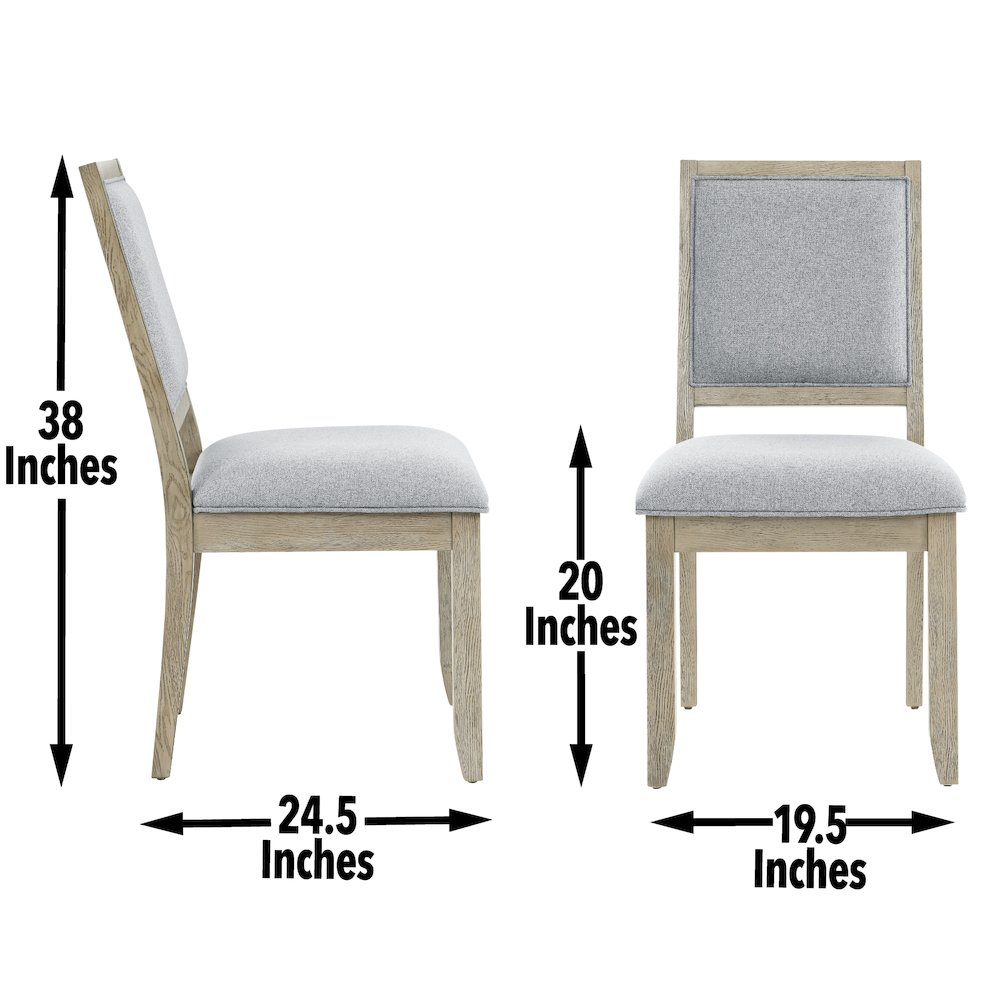 Gray Carena Side Chair by Start2Finish with sleek modern design and wooden legs, suitable for dining or office spaces.
