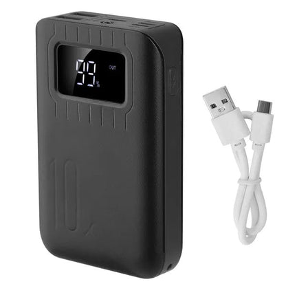 Pear Daisy portable power bank external battery pack charger with dual USB ports, compact design for on-the-go device charging.