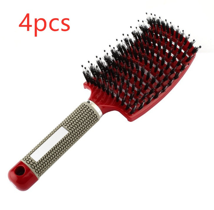 CJDropshipping anti-knot hairbrush for women, detangler brush with ergonomic handle, designed to smooth and untangle hair.