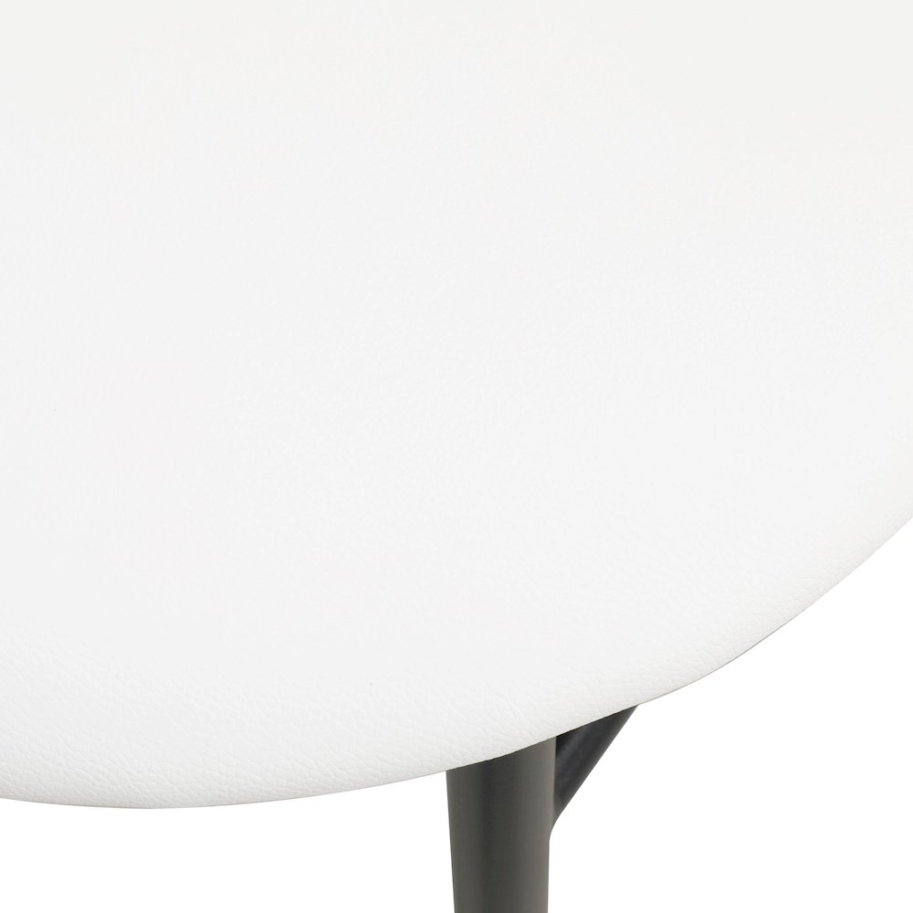 Pair of white modern bar stools from the Lume Collection by Start2Finish, featuring sleek contemporary design and sturdy construction.