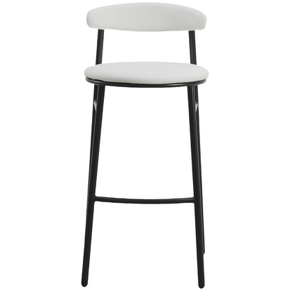 Set of two grey modern bar stools from the Lume Collection by Start2Finish, featuring sleek design and sturdy metal legs.