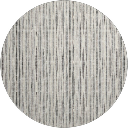 Start2Finish Mayfield beige round rug, 8x8 feet, machine washable, soft textured rug for living rooms or bedrooms.