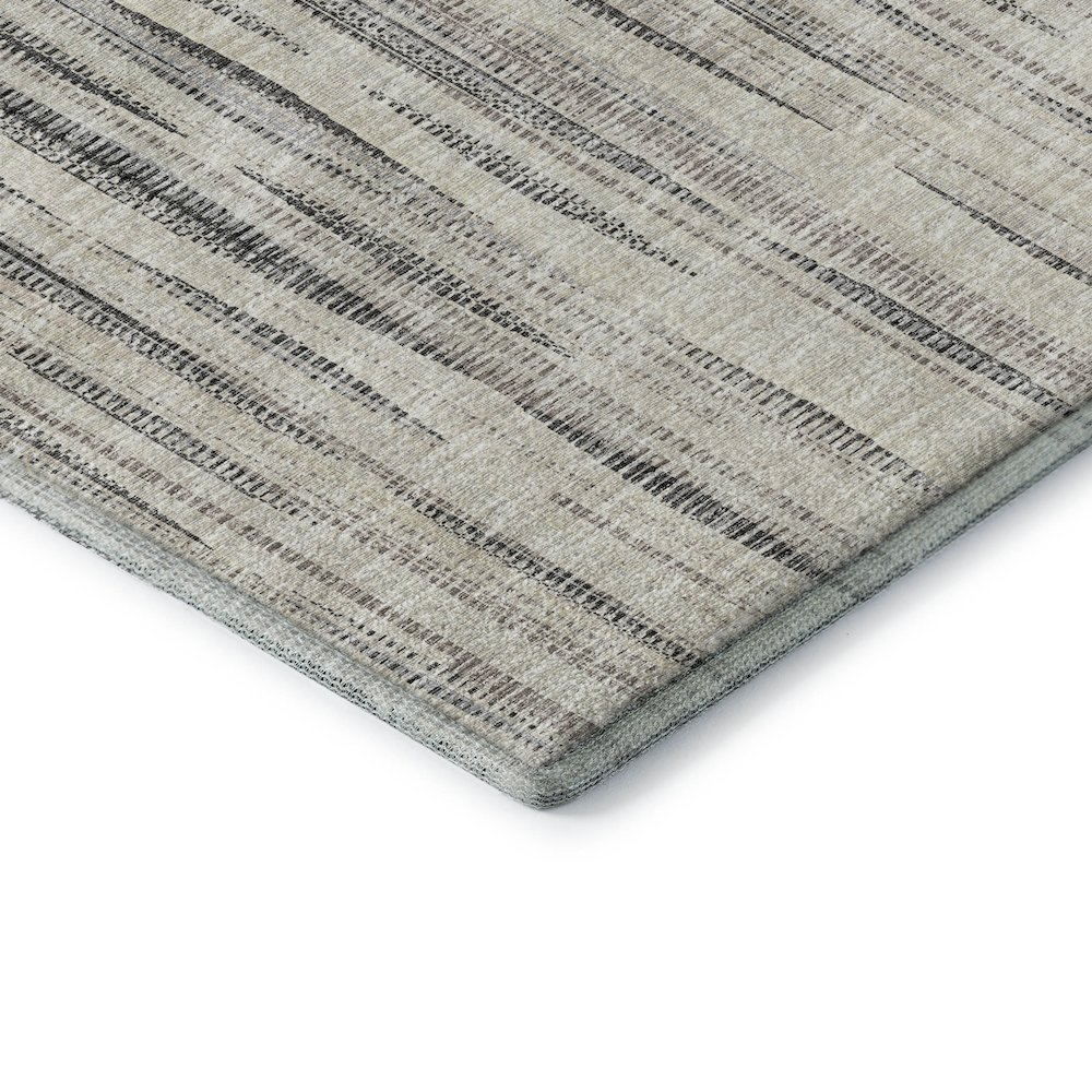 Start2Finish Mayfield beige round rug, 8x8 feet, machine washable, plush textured surface, perfect for living spaces and bedrooms.