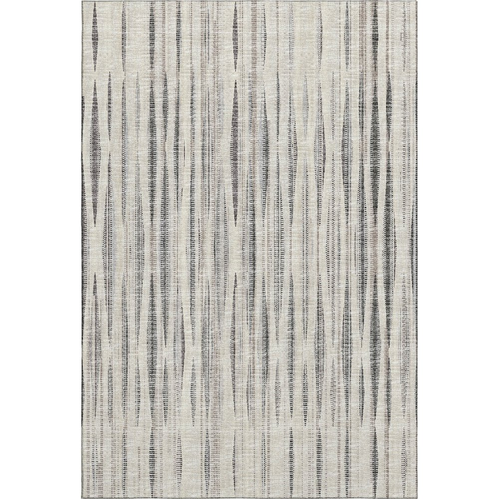 Start2Finish Mayfield beige 8x10 machine washable rug, detailed close-up showing soft fabric and textured pattern.