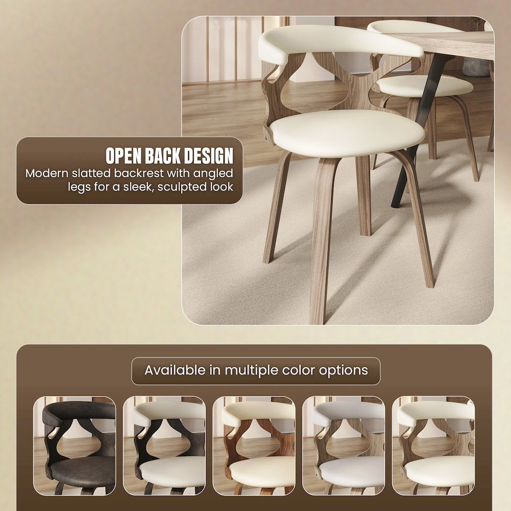 Modern wooden dining chair by Start2Finish with a sleek design, featuring a wooden frame and cushioned seat for dining room decor