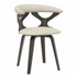 Modern wooden dining chair by Start2Finish with a sleek design and smooth finish, shown from a side angle.