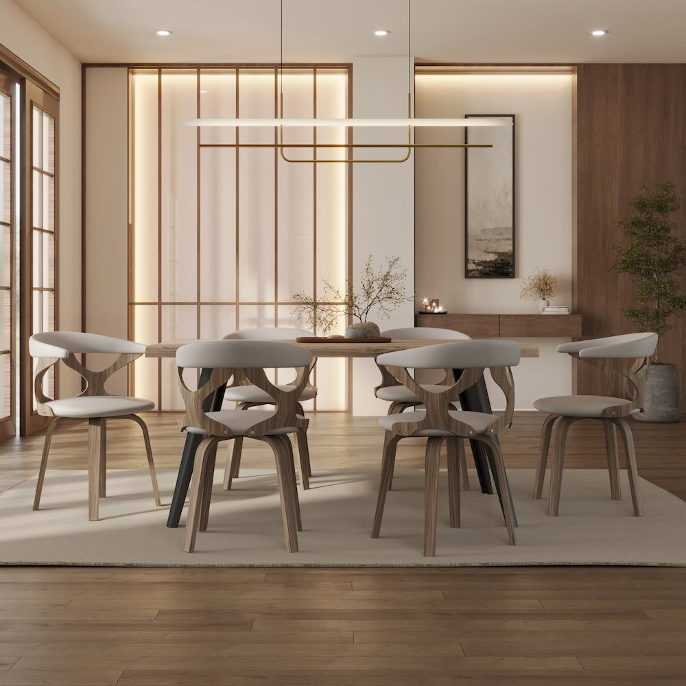 Modern wooden dining chair from Start2Finish with a sleek design and natural wood finish, suitable for contemporary dining rooms.