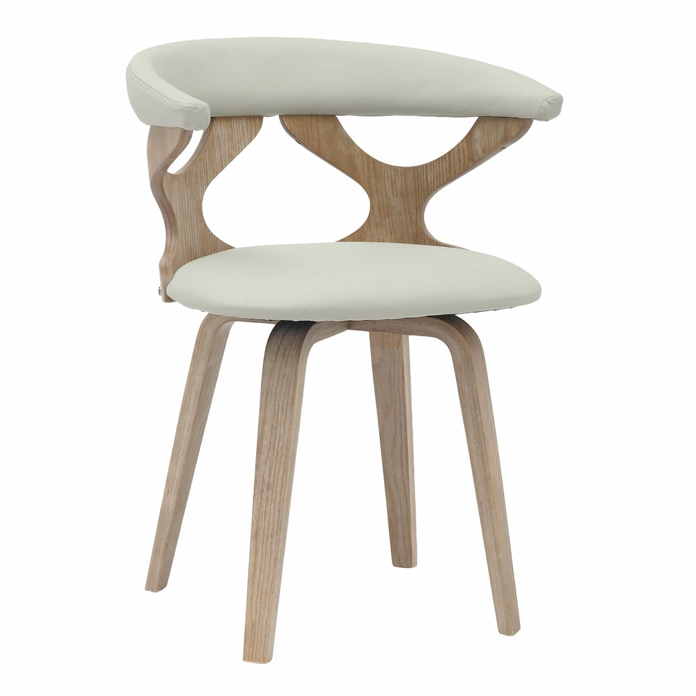 Modern wooden dining chair from Start2Finish with a sleek design, featuring a wooden seat and backrest with metal legs.