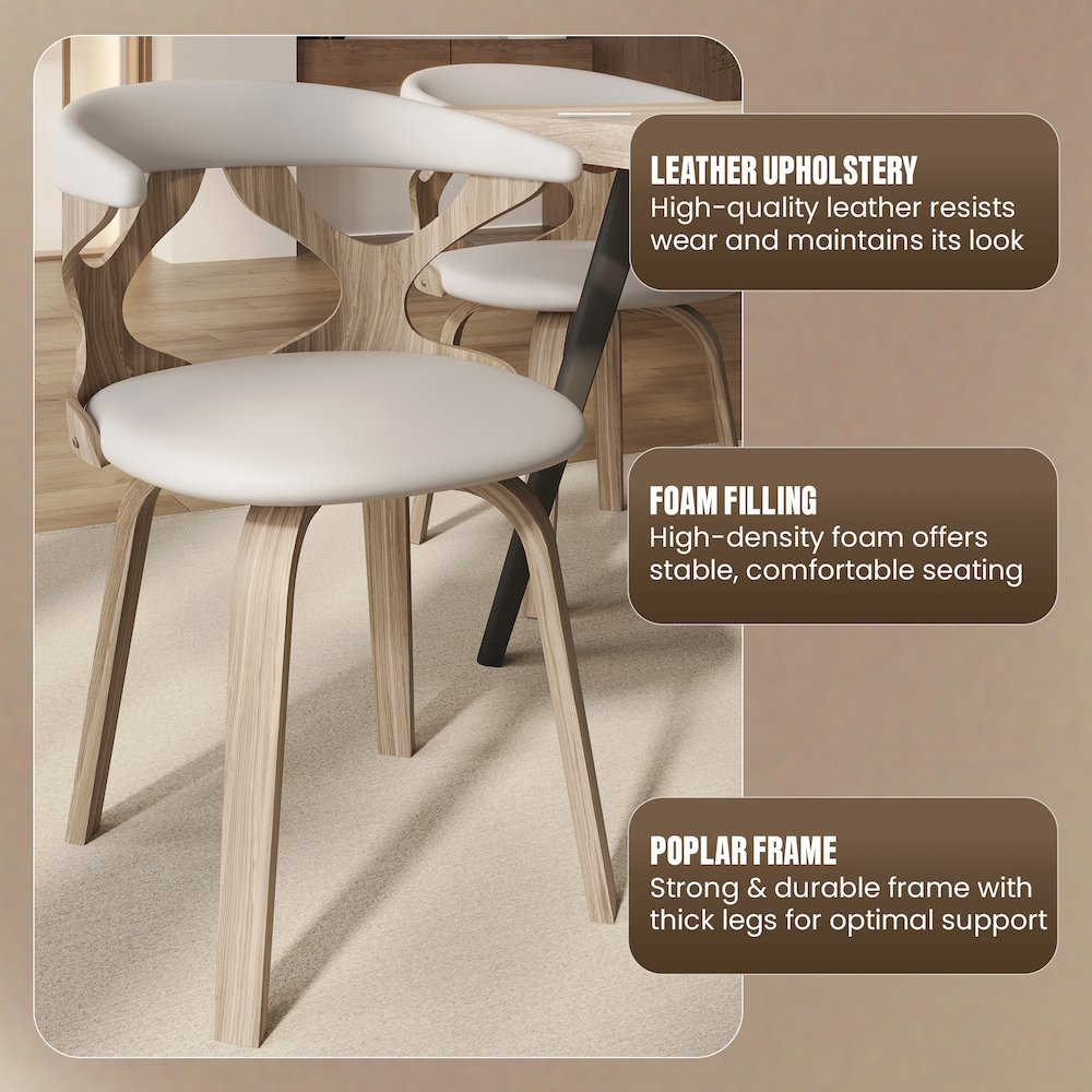 Modern wooden dining chair from Start2Finish with a sleek design and sturdy wooden frame, shown from a side angle.