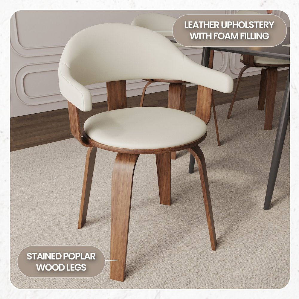 Modern wooden dining chair from Start2Finish with a sleek design and light wood finish, showing the seat and backrest.