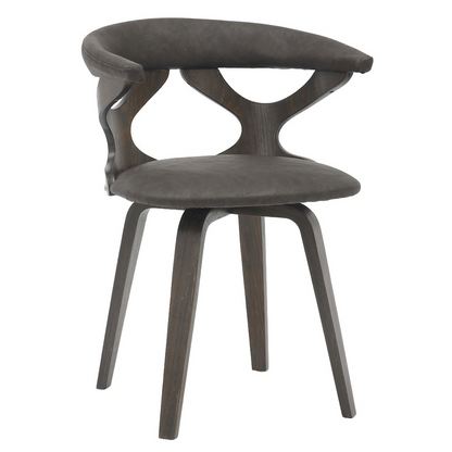 Modern wooden dining chair by Start2Finish with a sleek design, featuring a contoured seat and backrest in natural wood finish.