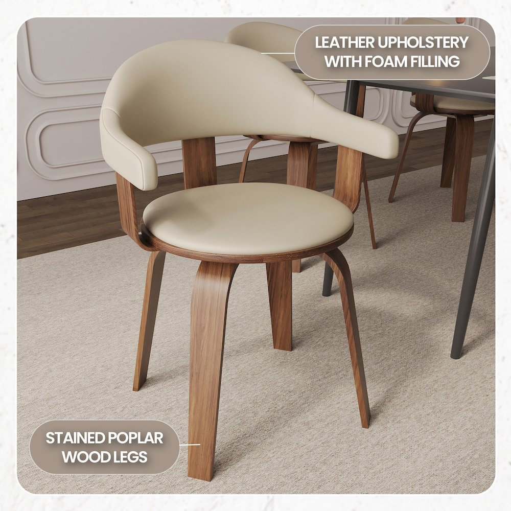 Modern wooden dining chair from Start2Finish with a sleek design, featuring a curved backrest and sturdy wooden legs.
