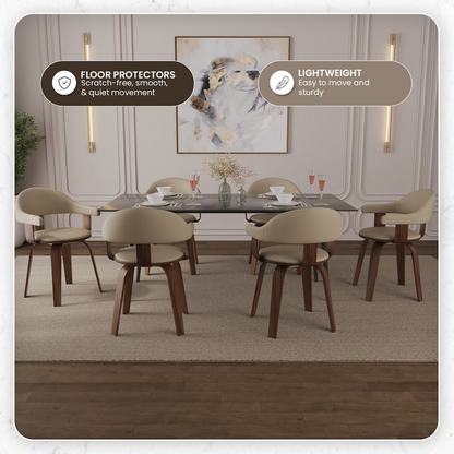 Modern wooden dining chair from Start2Finish with sleek design and smooth finish, suitable for contemporary dining rooms.