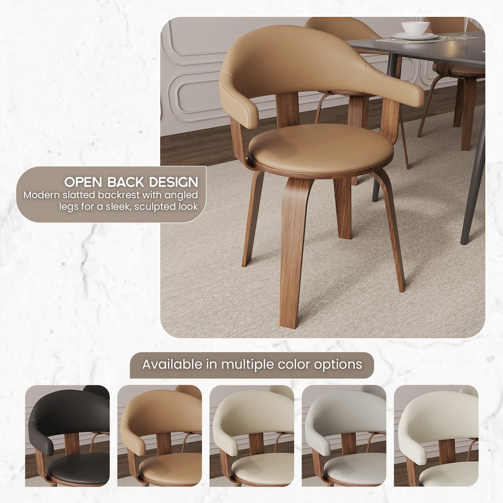Modern wooden dining chair from Start2Finish featuring a sleek design and natural wood finish, suitable for contemporary dining rooms.