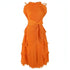 Carmine Juneberry autumn short sleeve pleated dress with elegant design, showcasing luxurious fashion and comfortable fit.