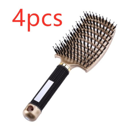 CJDropshipping anti-knot hairbrush for women, detangler brush with ergonomic handle for smooth, tangle-free hair styling.