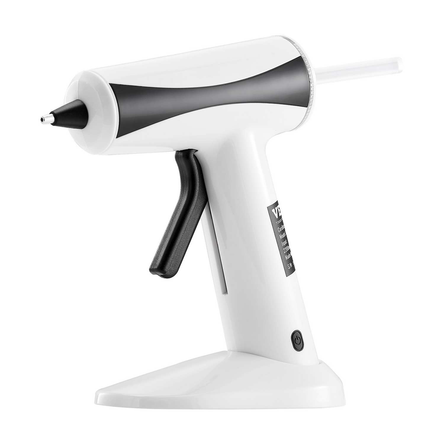 Start2Finish VEVOR cordless hot glue gun with 2200mAh battery, 20 glue sticks, mini design, ideal for crafts, arts, and DIY projects.