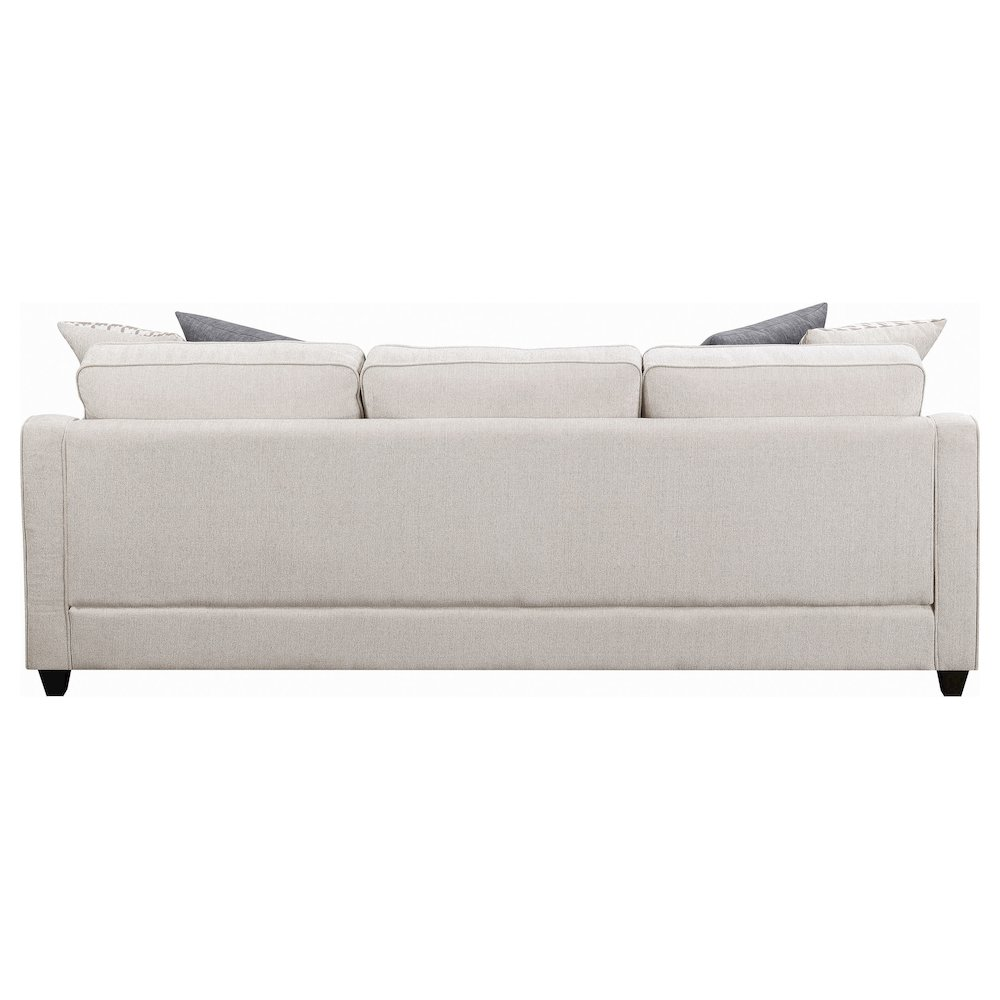 Start2Finish Mcloughlin upholstered sloped arm sectional sofa in platinum fabric, showing plush cushions and modern design.