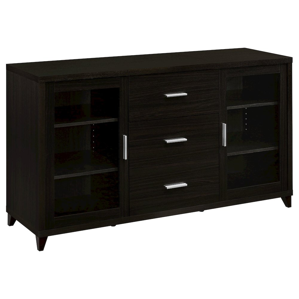 Lewes 2-door engineered wood TV stand in cappuccino finish by Start2Finish, featuring a sleek design and ample storage space.
