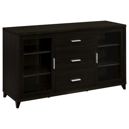 Lewes 2-door engineered wood TV stand in cappuccino finish by Start2Finish, featuring a sleek design and ample storage space.