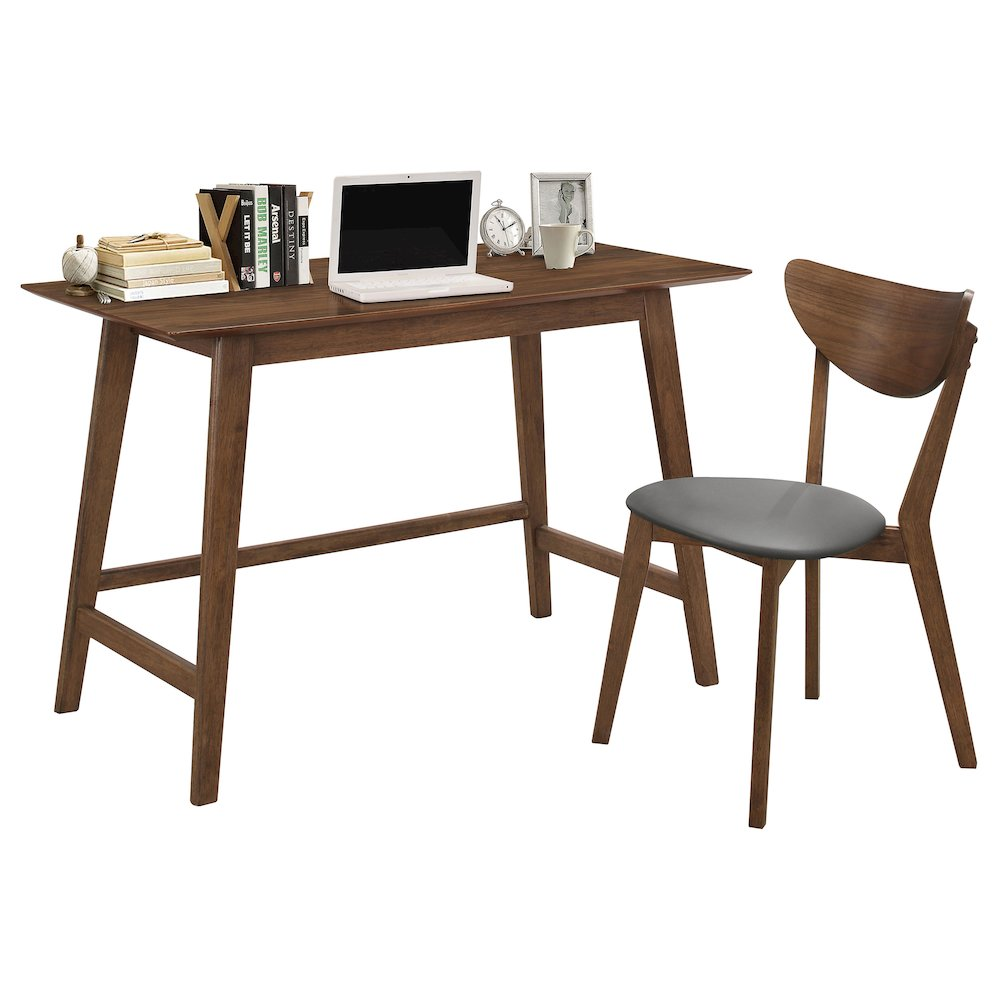 Start2Finish Karri 2-piece Walnut home office desk and chair set, featuring a modern computer desk with matching ergonomic chair.
