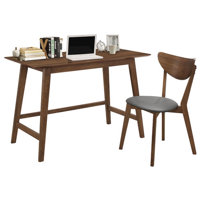 Start2Finish Karri 2-piece Walnut home office desk and chair set, featuring a modern computer desk with matching ergonomic chair.