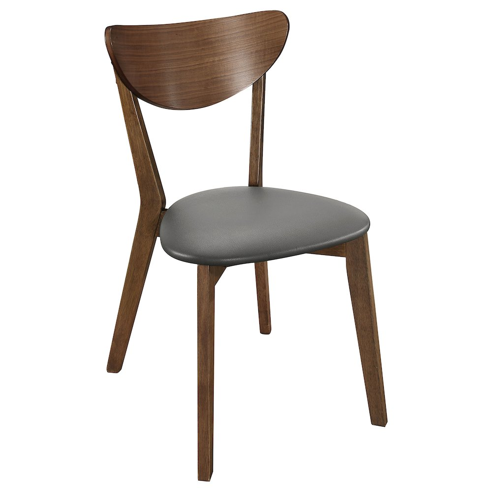 Karri 2-piece home office desk and chair set by Start2Finish, walnut finish, modern design with wooden desk and cushioned chair.