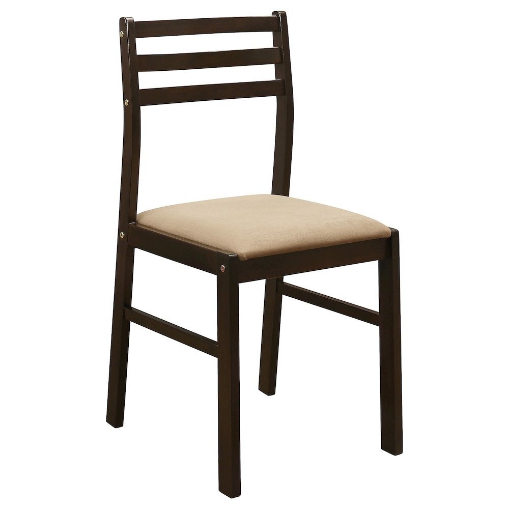 Start2Finish Bucknell 3-piece round drop leaf dining table set in cappuccino, showing the wooden tables with drop leaves and matching chairs