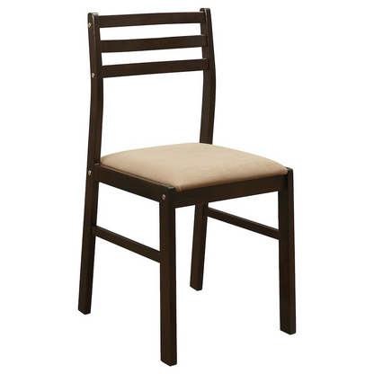 Start2Finish Bucknell 3-piece round drop leaf dining table set in cappuccino, showing the wooden tables with drop leaves and matching chairs