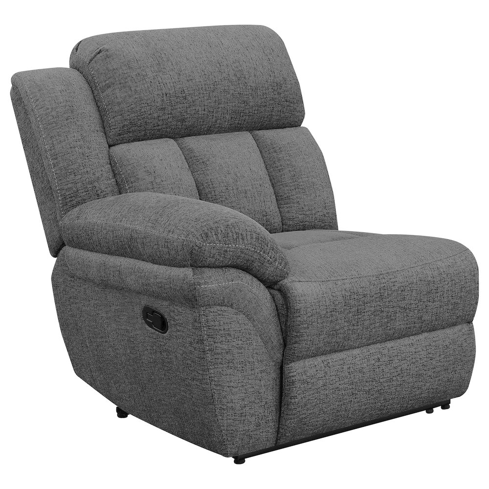 Start2Finish Bahrain 5-piece charcoal upholstered home theater seating set with plush cushions and modern design.