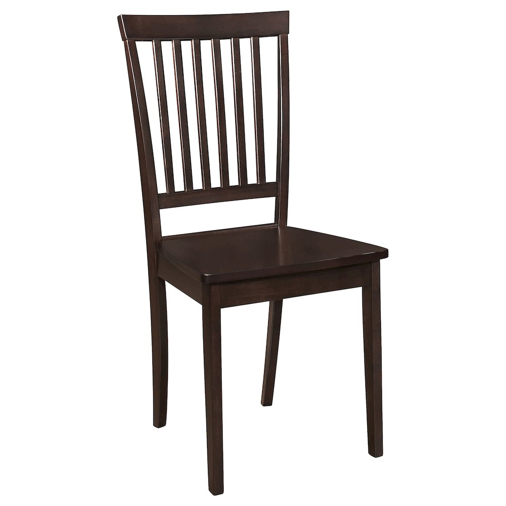 Start2Finish Gomez 5-piece rectangular dining table set in cappuccino with matching chairs and table, modern wood design.