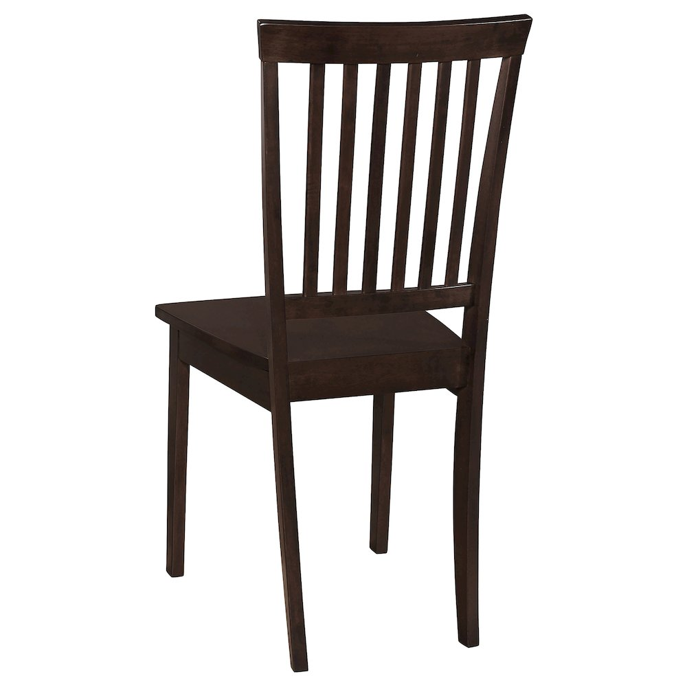 Start2Finish Gomez 5-piece rectangular dining table set in cappuccino finish with matching chairs, showcasing a modern dining room style.