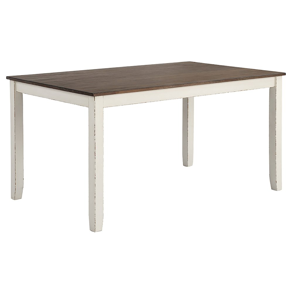 Fortress 7-piece Rectangular Dining Set in Vintage Vanilla by Start2Finish, featuring a table and six matching chairs.