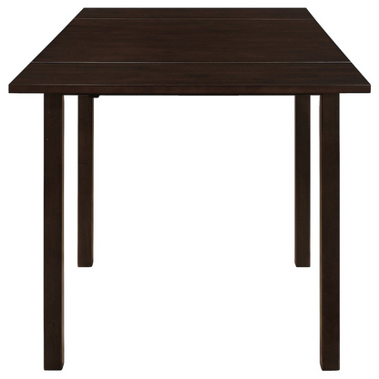 Start2Finish Kelso rectangular 52-inch extension dining table in cappuccino wood finish, showing the tabletop and extended leaves.