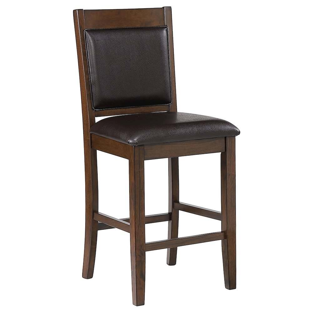 Start2Finish Dewey 5-piece rectangular dining table set in walnut with matching chairs, showcasing sleek wooden design.