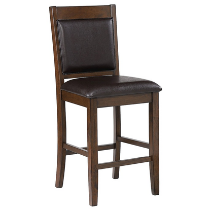 Start2Finish Dewey 5-piece rectangular dining table set in walnut with matching chairs, showcasing sleek wooden design.
