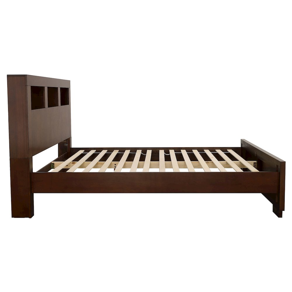 Jessica 4-piece Queen Bedroom Set in cappuccino finish with matching bed frame, nightstands, and dresser from Start2Finish furniture collection.