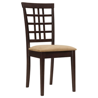 Start2Finish Kelso 3-piece drop leaf dining table set in cappuccino and tan, showcasing the compact, stylish furniture design.