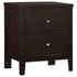 Start2Finish Carlton 2-drawer nightstand in cappuccino finish, showcasing modern furniture with sleek drawer pulls.
