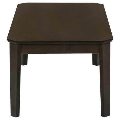 Start2Finish Amaro 3-piece dark brown coffee and end table set with sleek tabletops and sturdy legs, ideal for living room decor.