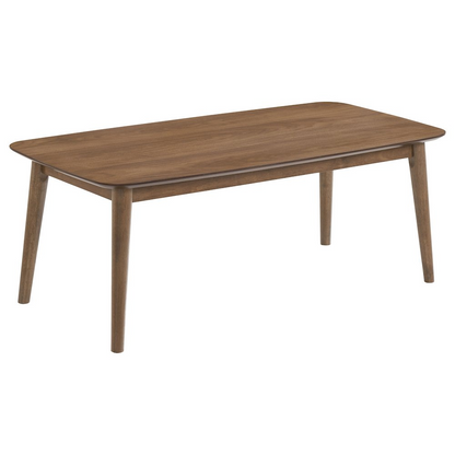 Start2Finish Radley 3-piece rectangular coffee table set in natural walnut with sleek modern design and smooth wood finish.