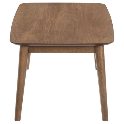 Radley 3-piece rectangular coffee table set in natural walnut wood with sleek modern design and smooth surfaces.