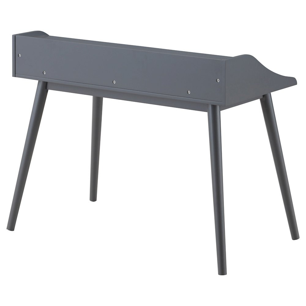 Grey Percy 45-inch 4-compartment writing desk by Start2Finish with a sleek, modern design and spacious storage compartments.