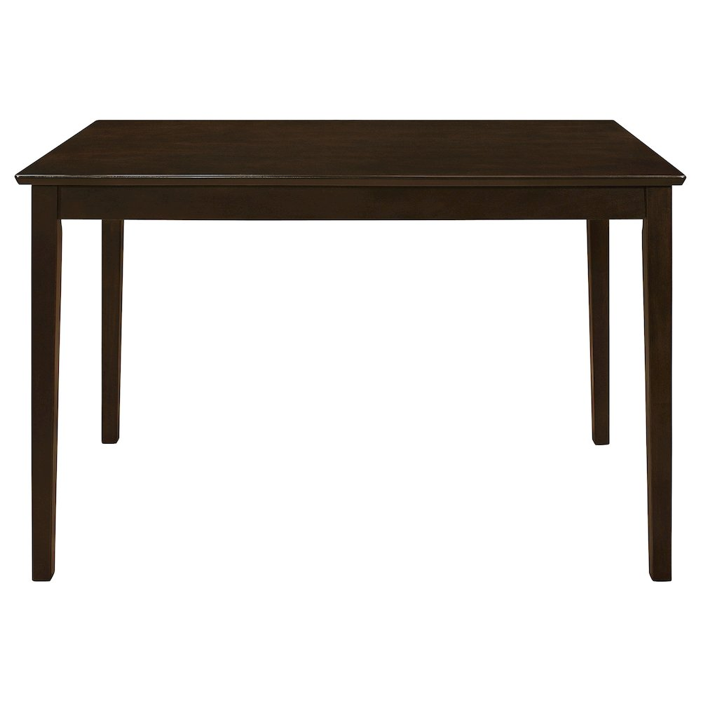 Start2Finish Guillen 5-piece rectangular dining table set in cappuccino wood finish with matching chairs